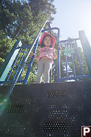 Nara At The Top Of The Climbing Wall