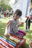 Claira On Bike Frame Xylophone