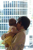 Nara And Grandma Looking Out Window