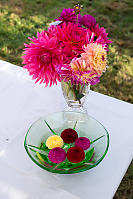 Dahlias On The Tables