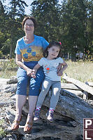 Grandma And Nara On Log