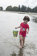 Claira Splashing With Her Bucket