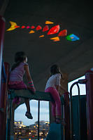 Kids Watching Fish From Playground