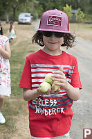 Marcus With Apples For Turkeys