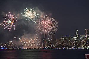 Three Bursts Over City