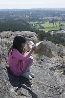 Claira Looking At Wax Paper