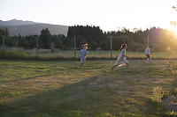 Playing Tag At Sunset