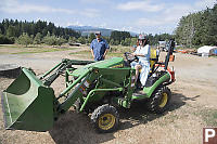 Nara Actually Driving Tractor