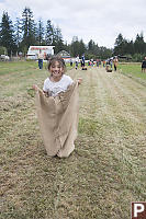 Arabella In Sack Race