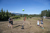 Playing Volleyball