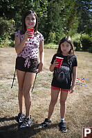 Sisters With Their Drinks