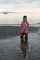 Claira With Sailboat Behind