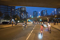 Biking Under Downtown Cambie Bridges