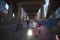 Biking Under Granville Street Bridge