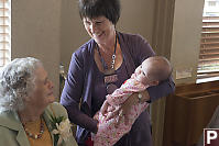 Claira Looking At Great Grandma