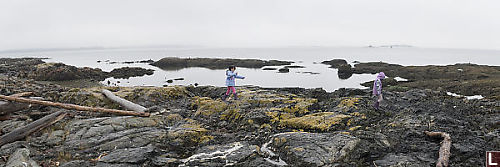 Kids Walking On Rocks