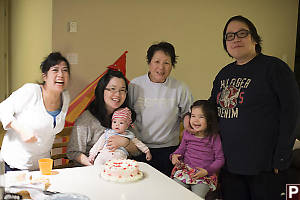 Helen's Family And Cake