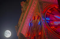 Super Moon With Vancouver Block