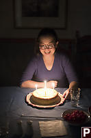 Helen With Birthday Cake