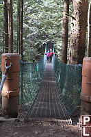 Light On Suspension Bridge