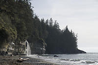 Waterfall Onto Beach