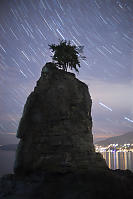 Siwash Rock Star Trails Missing Clouds