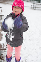 Nara Playing With Snow At School
