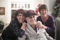 Grandpa And Two Daughters