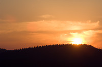 Sun Setting Behind Ridge