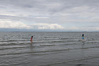 Walking Along Beach