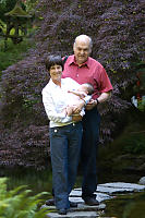 Parents And Nara On Pond