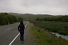 Helen Walking Beside Road