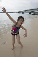 Nara Being Silly On Beach