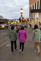 Walking In Seaside At Sunset
