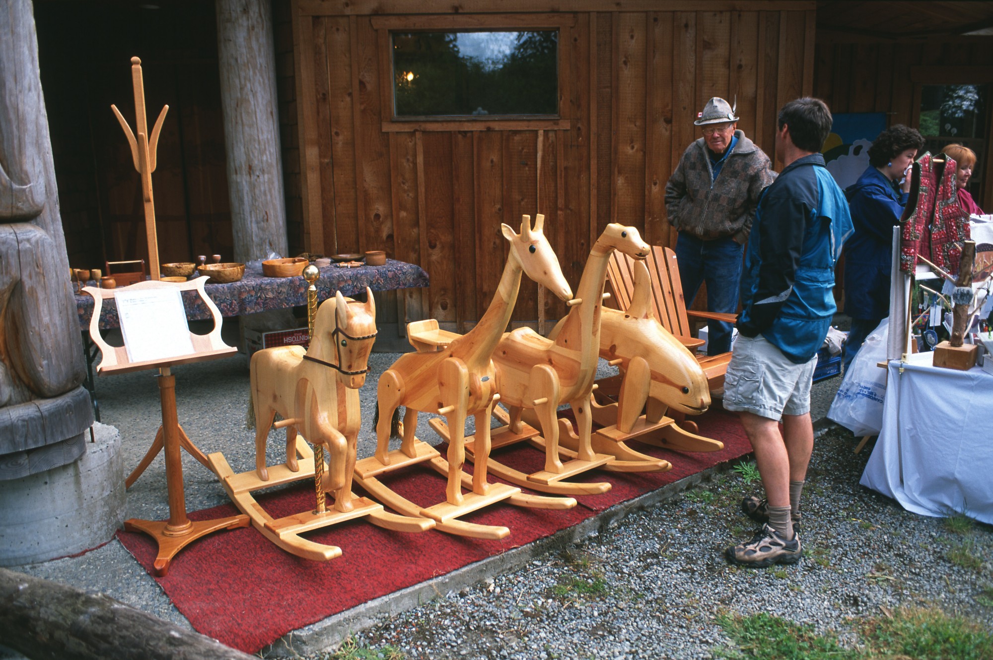 Wood Carved Rocking Horse