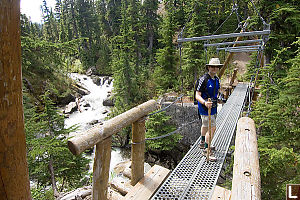 Mark On Suspended Bridge