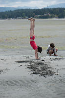 Nara Playing At Beach