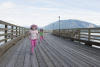 Nara And Claira On Pier Running