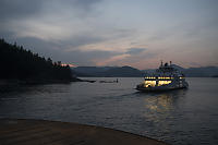 Bowen Island Ferry Leaving Ahead Of Us