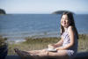 Nara Eating Breakfast With Beach View