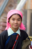 Young Woman With Pink Scarf