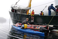 Loading Into Kayak