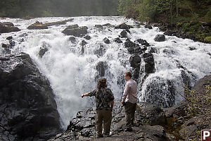 Mike And Eric Looking On Falls
