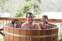 Family In Hot Tub