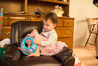 Claira Kicking Back With Tambourine