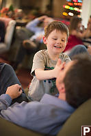 James Playing With His Dads Nose