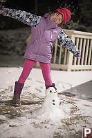 Nara With Her Snowman