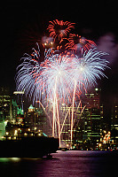 Combined Fireworks over Vancouver