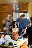 David And Mark Cooking Lunch