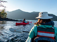 Claira Kayaking Around Island